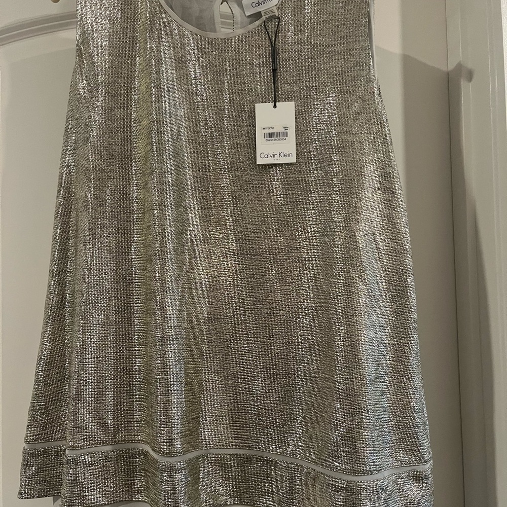 Calvin Klein Silvery gold Sleeveless Top